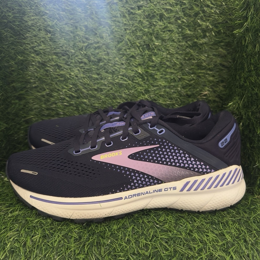 Brooks Adrenaline GTS 22 Shoes Womens Size 10.5 B Black Pink Purple Running - Picture 4 of 8